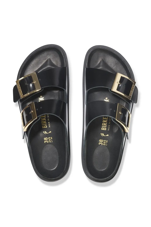 Birkenstock σαγιονάρες Γυναικεία δερμάτινες Arizona 1029364 μαύρο