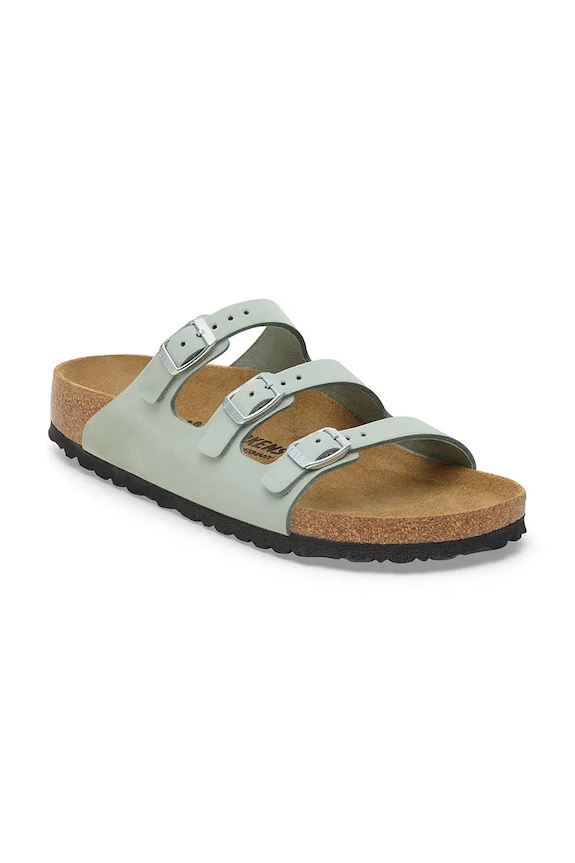 Birkenstock šľapky dámske nubukové Florida 1030319 zelená SS26