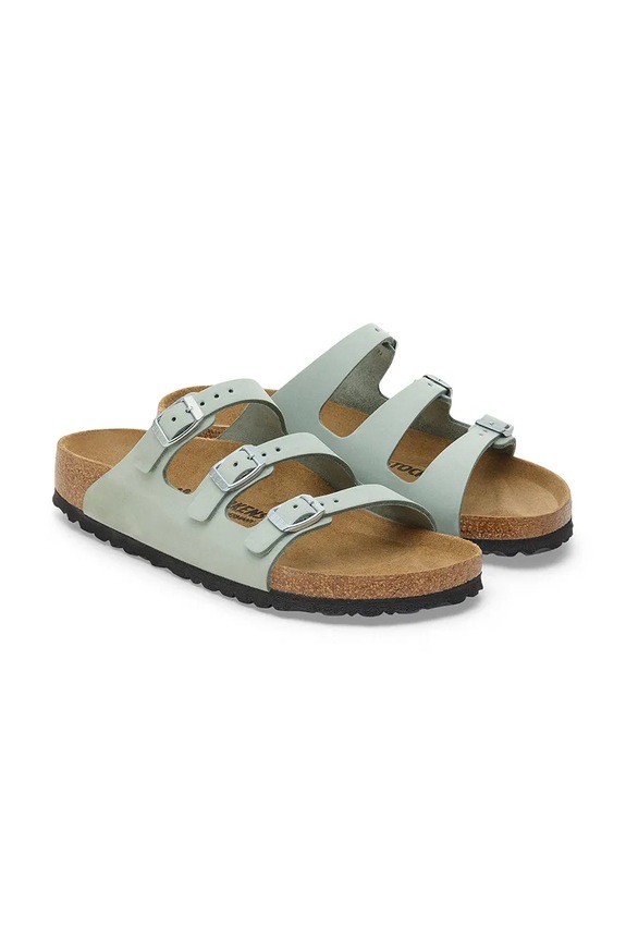 Obuv Birkenstock šľapky dámske nubukové Florida 1030319 zelená