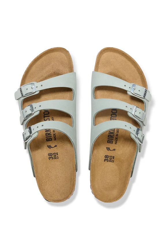 Birkenstock šľapky dámske nubukové Florida zelená 1030319