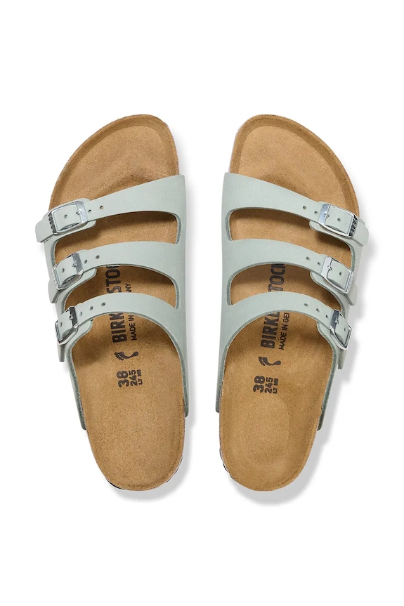 Birkenstock šľapky dámske nubukové Florida zelená 1030319