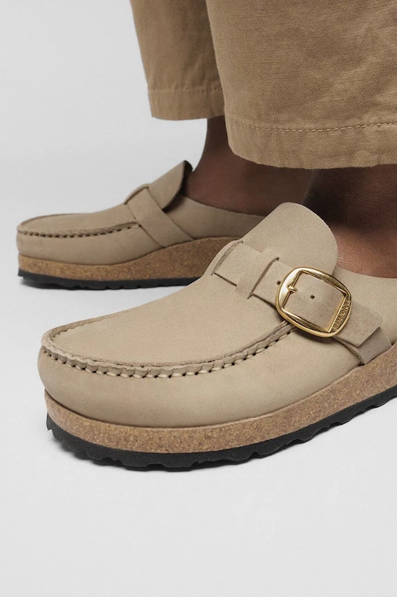Birkenstock klapki mules damskie zamszowe Buckley 1030443