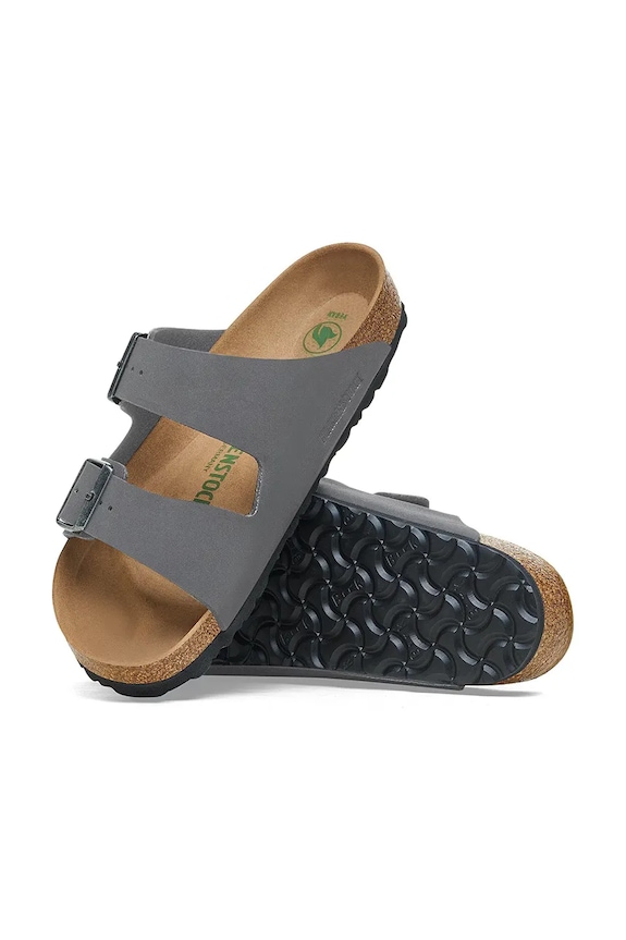 Birkenstock Arizona Vegan klapki na płaskim obcasie damskie 1030572.N szary