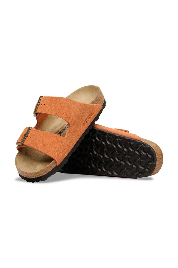 Birkenstock σαγιονάρες επίπεδες Γυναικείες σουέτ Arizona 1031174 πορτοκαλί