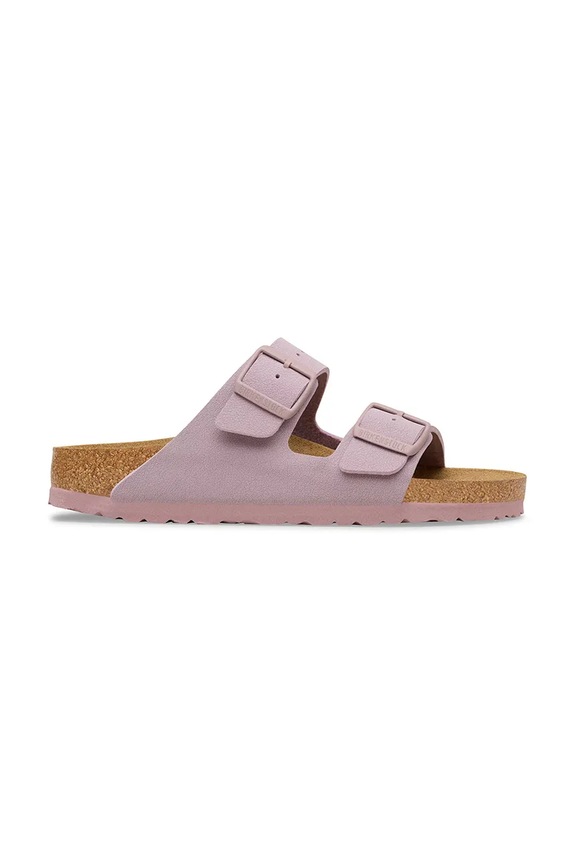 Birkenstock šľapky dámske nubukové Arizona bez podpätku fialová 1031427
