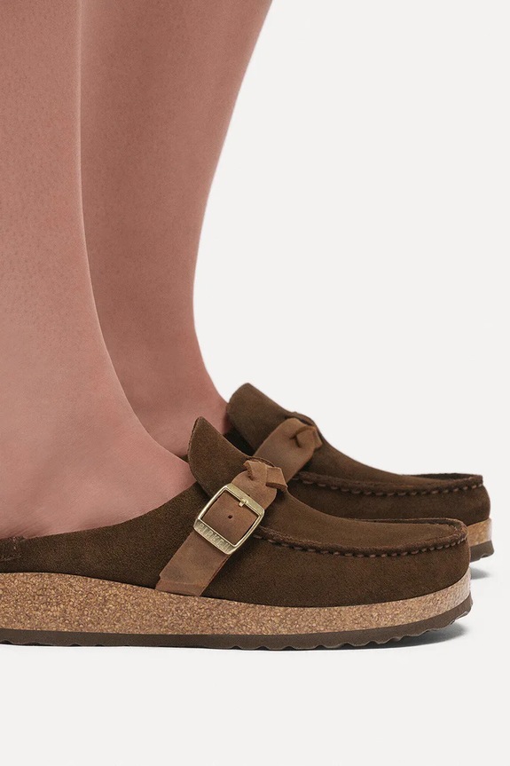Birkenstock klapki mules damskie zamszowe Buckley 1031435
