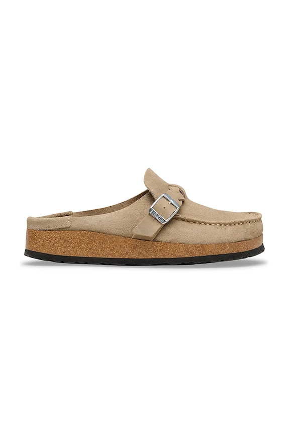 Birkenstock női velúr papucs Buckley velúr bőr bézs 1031455