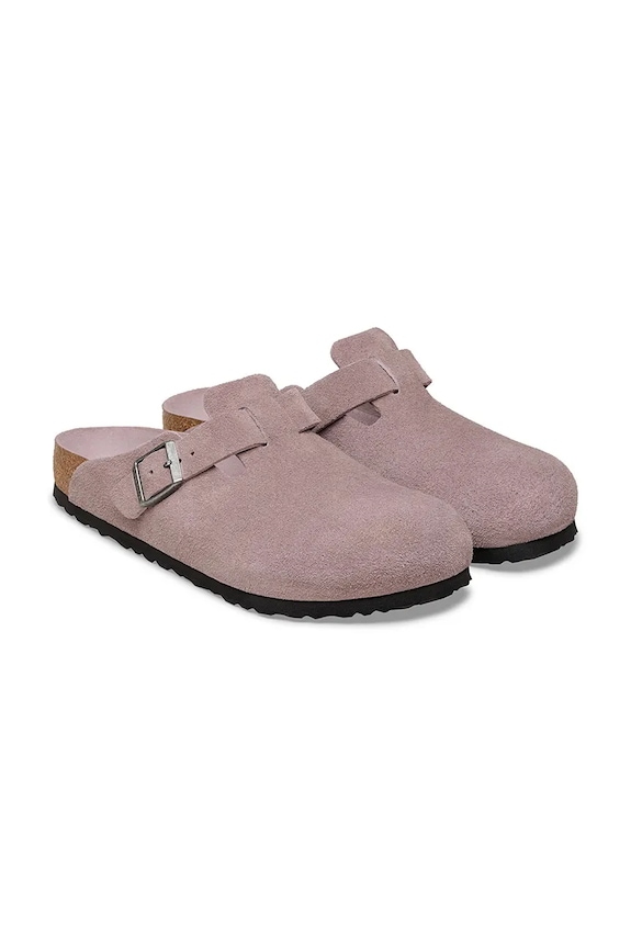 Παπούτσια Birkenstock σαγιονάρες μουλάρια γυναικεία σουέτ Boston 1031577 μωβ
