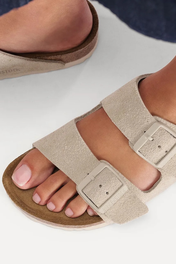 Birkenstock papuci de damă din piele întoarsă Arizona 1031645
