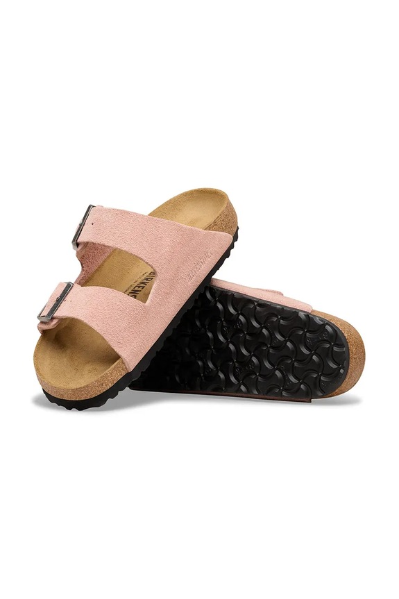 Birkenstock Arizona papuci pentru femei din piele întoarsă 1031651 roz