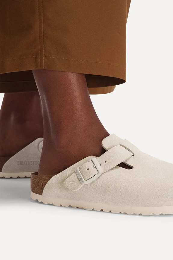 Birkenstock Boston papuci mocasini pentru femei din piele întoarsă 1031662
