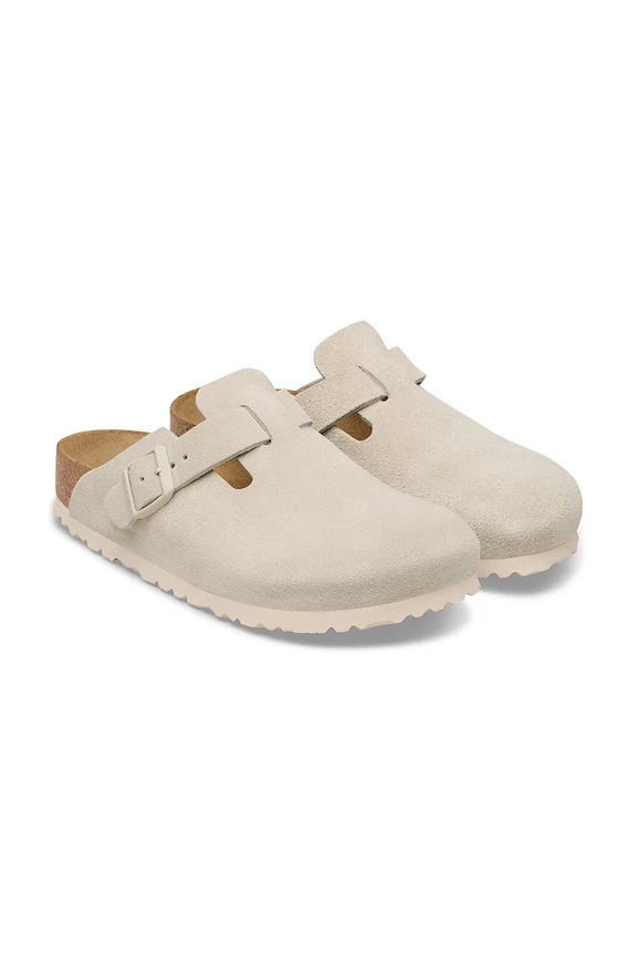 Încălțăminte Birkenstock Boston papuci mocasini pentru femei din piele întoarsă 1031662 bej