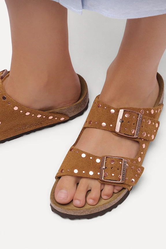 Birkenstock papucs lapos sarkú női velúr 1031731