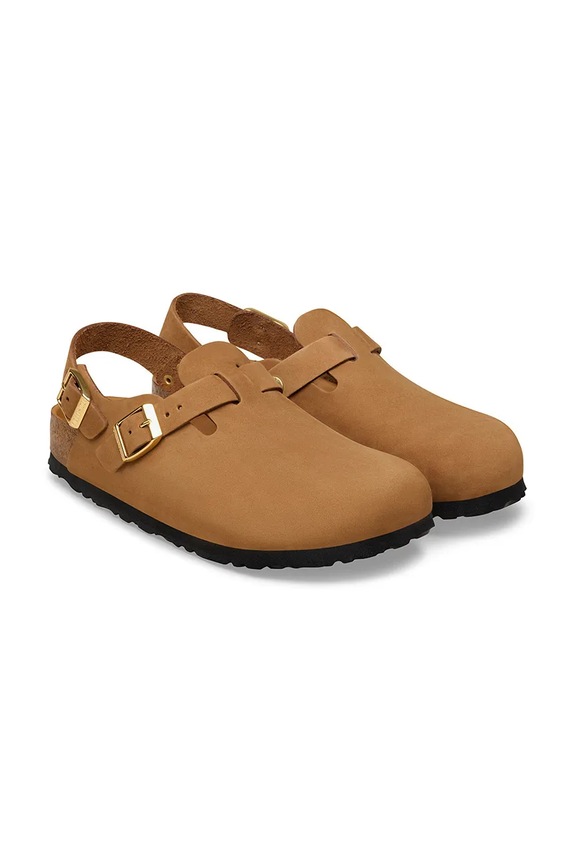 Încălțăminte Birkenstock Tokio papuci mocasini pentru femei din piele 1031808 maro