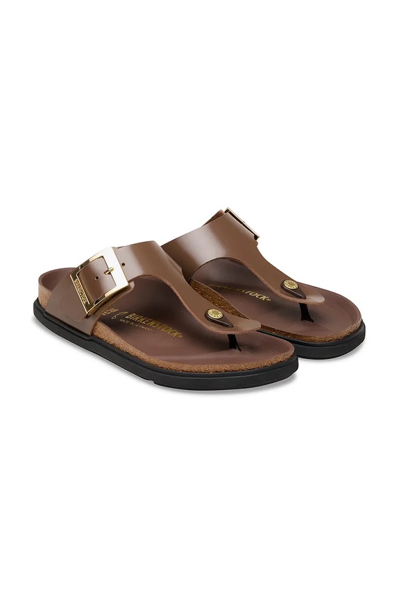 Obutev Usnjene japonke Birkenstock Gizeh Droplet Buckle 1031838 rjava