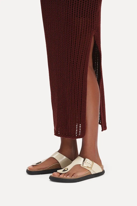 Usnjene japonke Birkenstock Gizeh Droplet Buckle 1031861