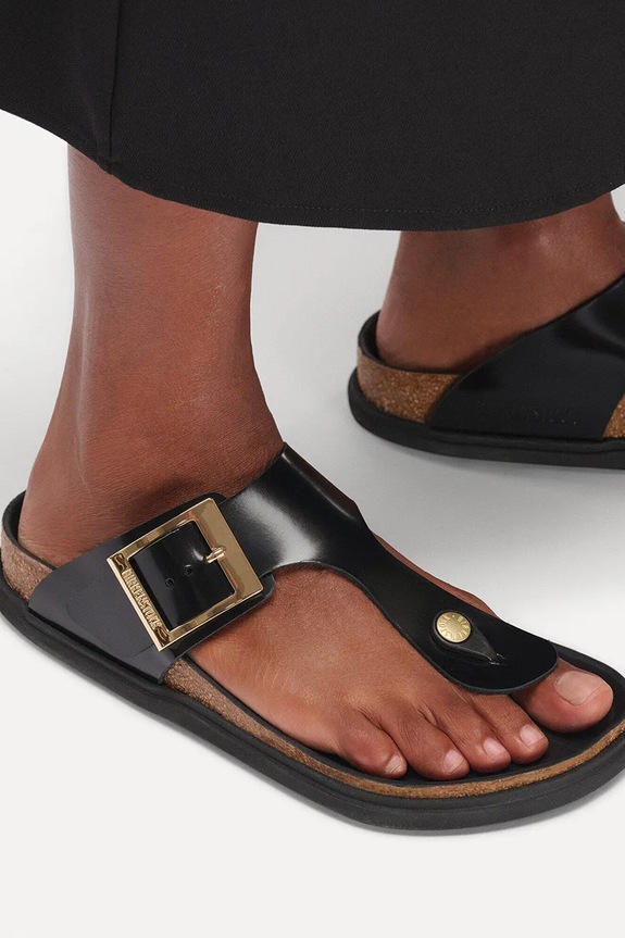 Birkenstock infradito in pelle Gizeh Droplet Buckle 1031869.N