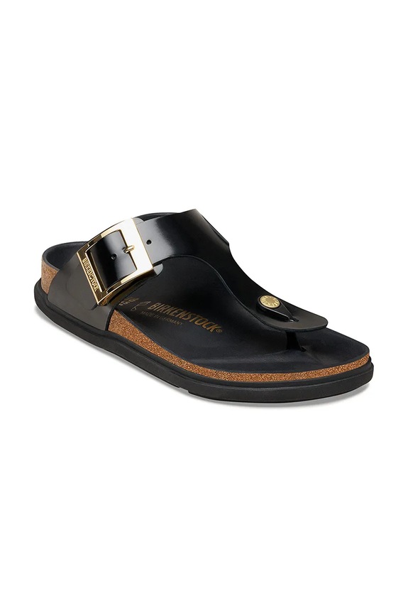 Birkenstock infradito in pelle Gizeh Droplet Buckle 1031869.N nero SS26
