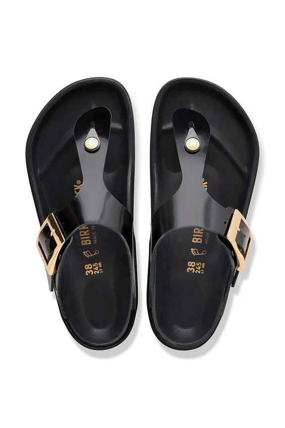 Birkenstock infradito in pelle Gizeh Droplet Buckle 1031869.N nero