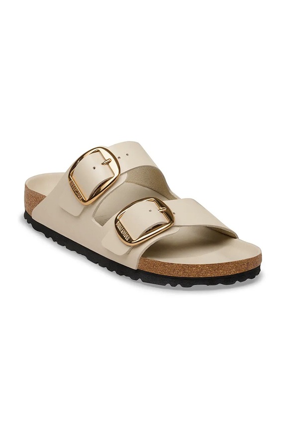 Birkenstock σαγιονάρες Επίπεδο τακούνι Γυναικείες δερμάτινες Arizona Big Buckle 1031873 μπεζ SS26