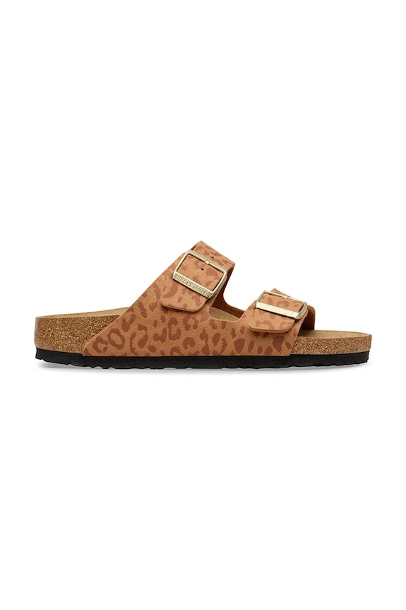 Birkenstock šľapky na plochom podpätku dámske Arizona plochý hnedá 1031926