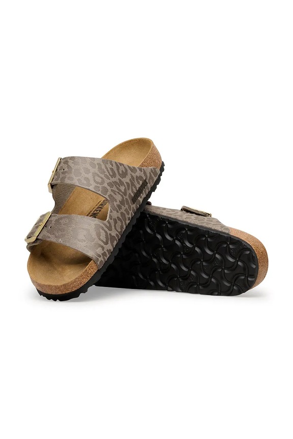 Birkenstock Γυναικείες σαγιονάρες Επίπεδο τακούνι γκρί 1031941