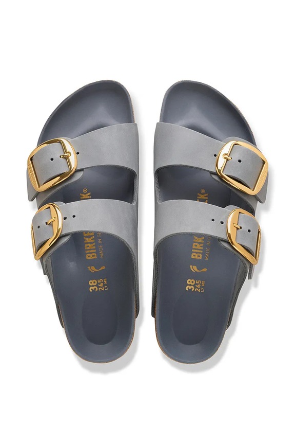 Birkenstock σαγιονάρες Γυναικείες δερμάτινες Arizona Big Buckle 1032027 γκρί