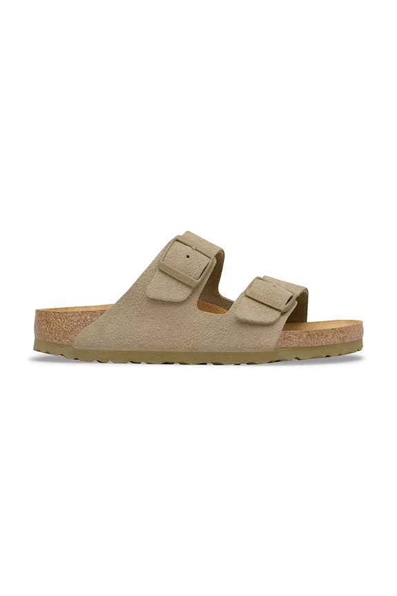 Birkenstock ciabatte slide da donna in scamoscio Arizona pelle scamosciata verde 1032061