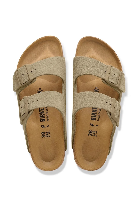 Birkenstock ciabatte slide da donna in scamoscio Arizona 1032061 verde
