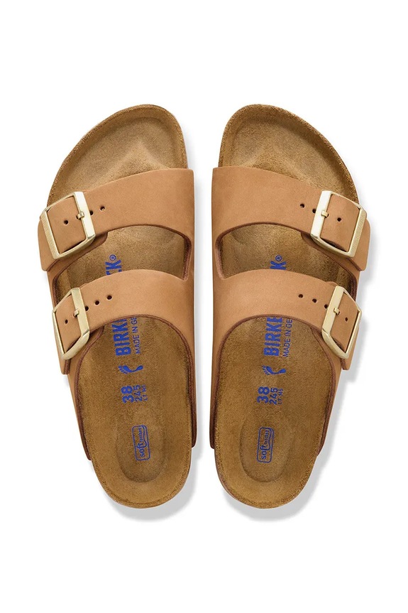 Birkenstock papuci de damă din nubuck Arizona 1032066 maro