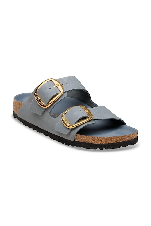 Birkenstock klapki damskie nubukowe 1032071 niebieski SS26