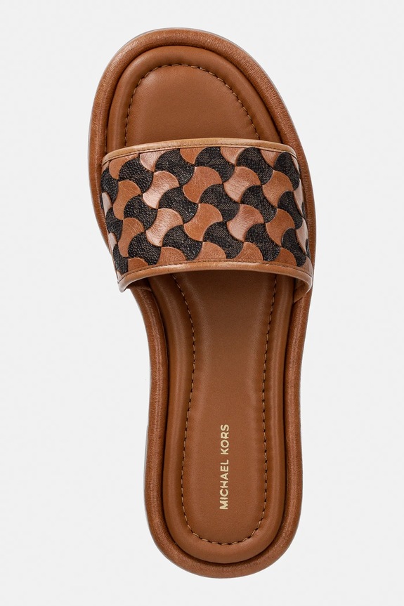 Šľapky MICHAEL Michael Kors Dana Slide hnedá 40R6DNFS1L.252