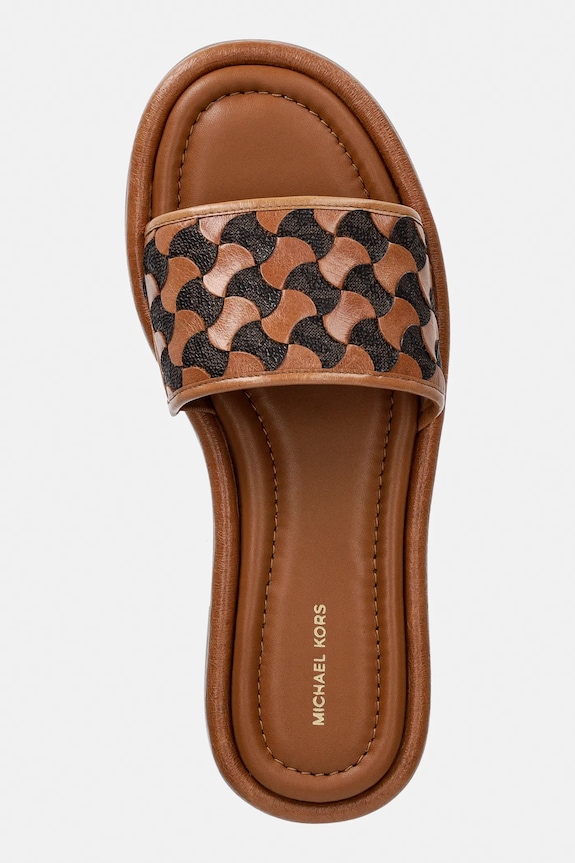 Šľapky MICHAEL Michael Kors Dana Slide hnedá 40R6DNFS1L.252