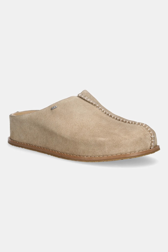 Semišové šľapky MICHAEL Michael Kors Hensley Mule semišová koža béžová 40R6HLFP1S.156
