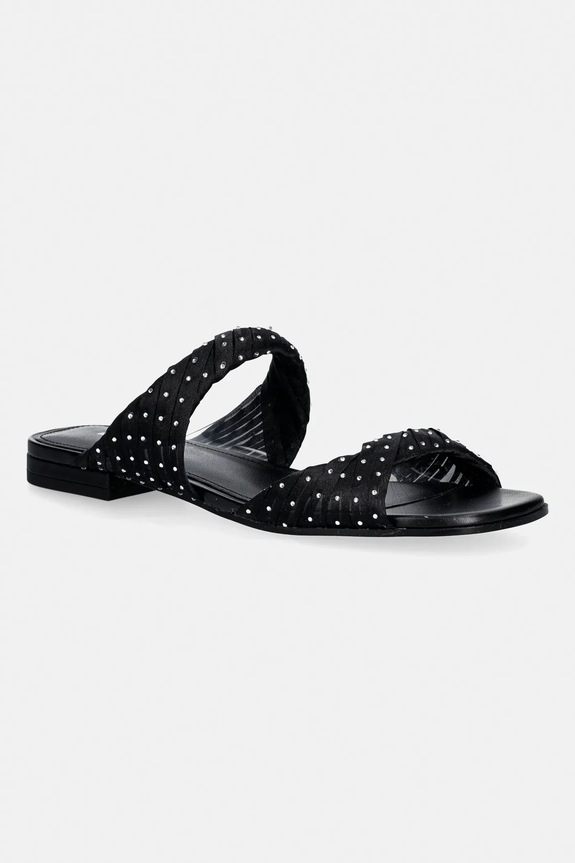 MICHAEL Michael Kors papuci Kiana Flat Sandal sintetic negru 40R6KIFS1D.001