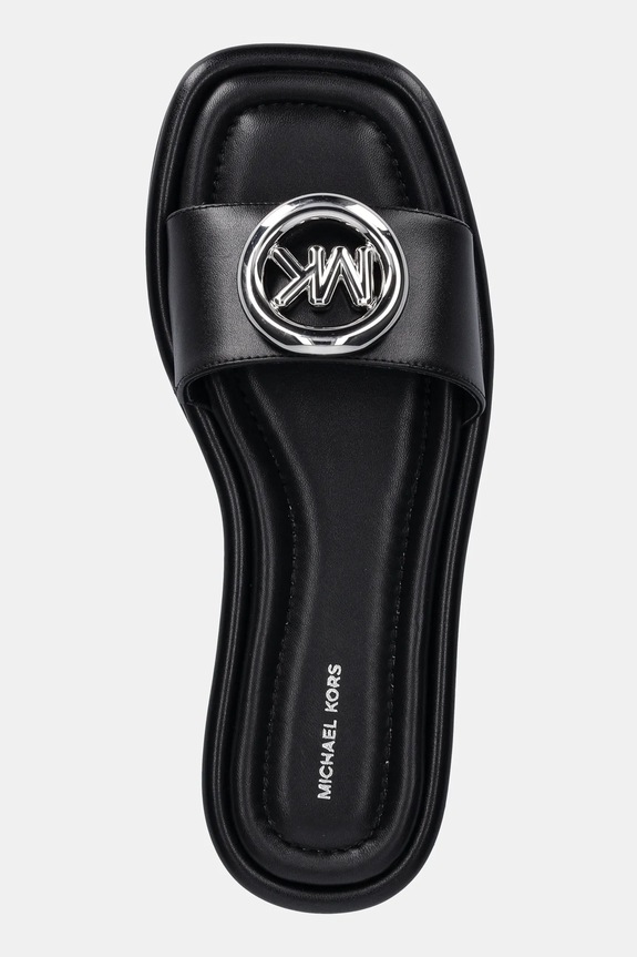 Kožené šľapky MICHAEL Michael Kors Milan Slide čierna 40R6MLFS1L.001