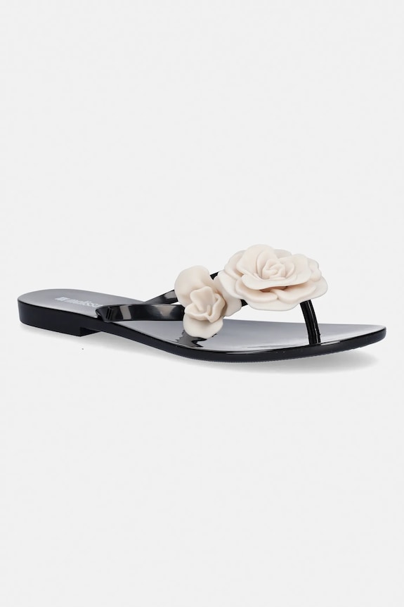 Šľapky Melissa MELISSA HARMONIC PETALS AD plochý čierna M.37818.BS544
