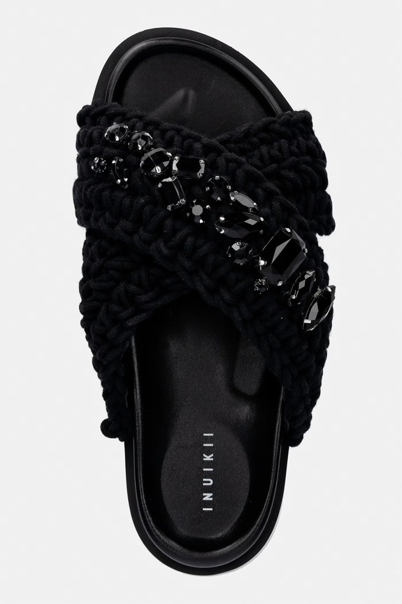 Inuikii klapki damskie Woven Stones czarny 1004.003.0073.000