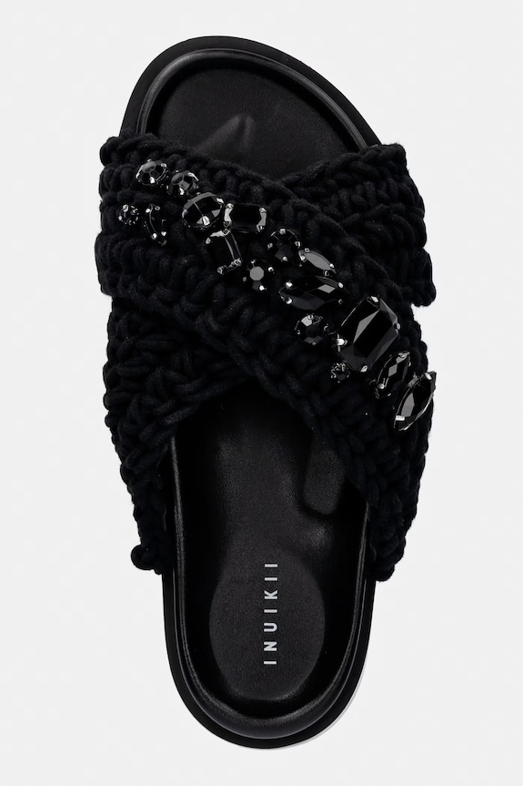 Inuikii klapki damskie Woven Stones czarny 1004.003.0073.000