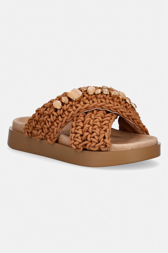 Inuikii papuci pentru femei Woven Stones maro 1004.003.0073.171