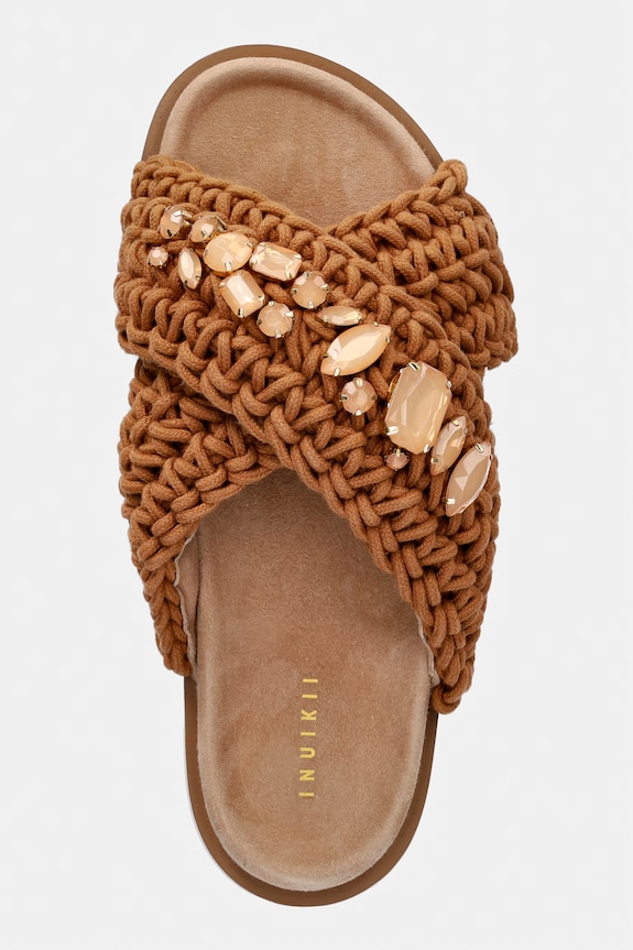 Inuikii papuci pentru femei Woven Stones maro 1004.003.0073.171