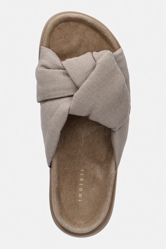 Inuikii papuci Oversized Linen Knot bej 1004.003.0171.250