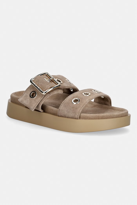 Dámske semišové šľapky Inuikii Tilda Buckle béžová 1004.003.0631.250