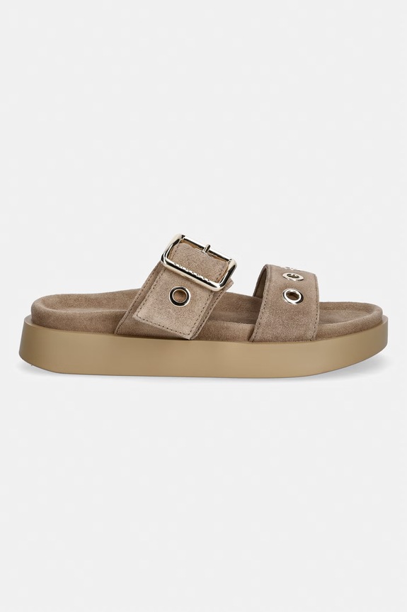 Dámske semišové šľapky Inuikii Tilda Buckle 1004.003.0631.250 béžová SS26