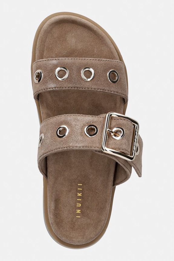 Dámske semišové šľapky Inuikii Tilda Buckle béžová 1004.003.0631.250