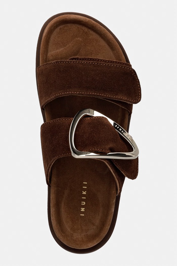 Inuikii σαγιονάρες Γυναικεία nubuck Dreamer Buckle καφέ 1004.003.0661.150