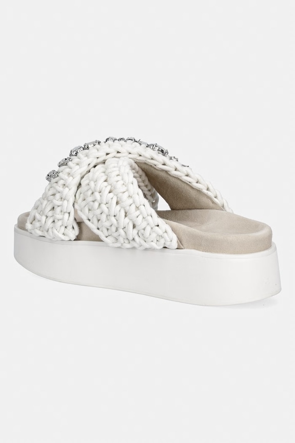 Încălțăminte Inuikii papuci pentru femei Woven Stones Platform 1004.005.0043.104 alb