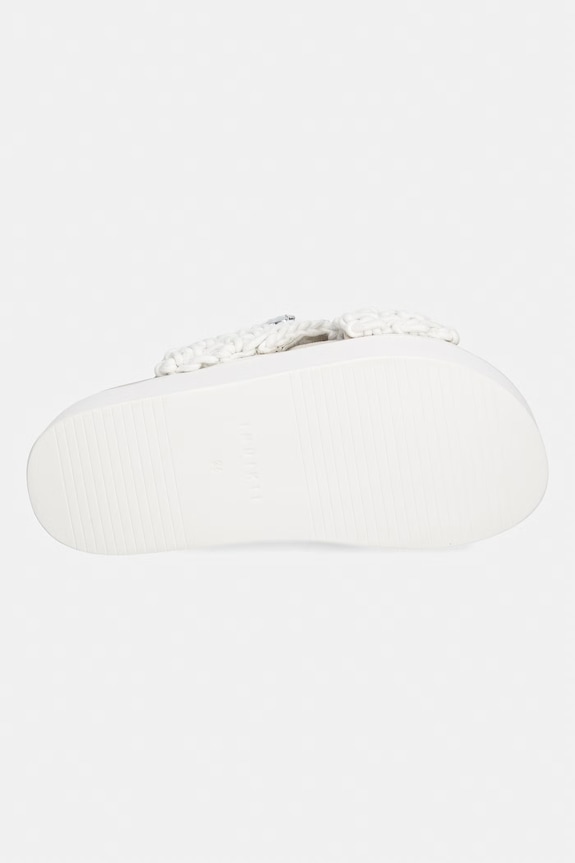 Inuikii papuci pentru femei Woven Stones Platform 1004.005.0043.104 alb