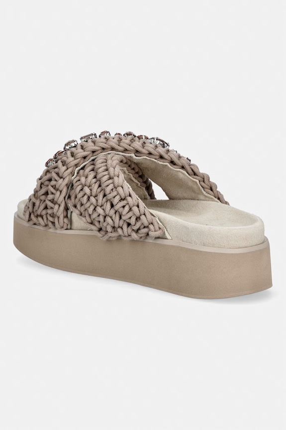 Încălțăminte Inuikii papuci pentru femei Woven Stones Platform 1004.005.0043.163 bej