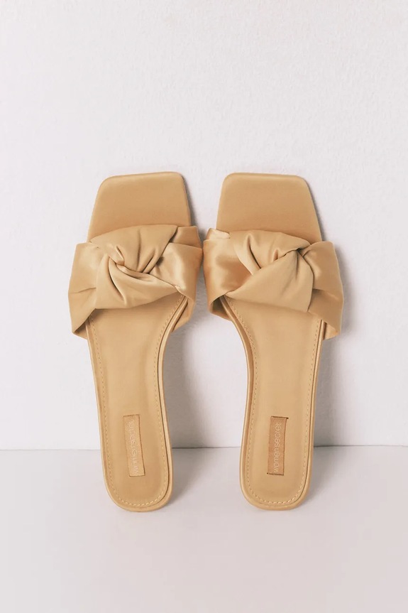 women'secret klapki RM GOLD SLPRS 4993690 beżowy